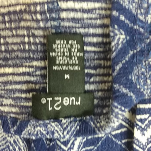 Rue 21 Blue Chevron Boho Loose Shorts - Picture 3 of 4